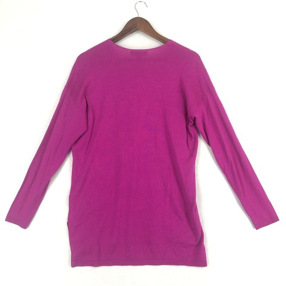 INC International Concepts Women's Size Medium Fuchsia Pink V-Neck Knit Sweater - Picture 9 of 9
